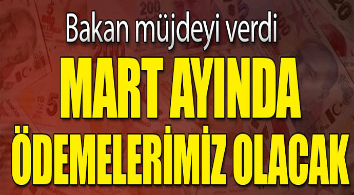 Bakan müjdeyi verdi! Mart ayında ödemelerimiz yapılacak