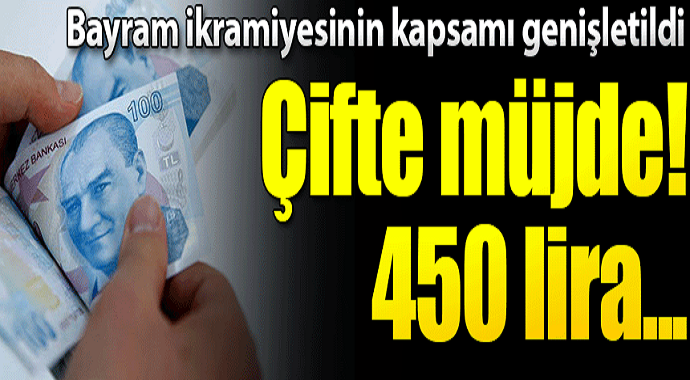 Bayram ikramiyesinde çifte müjde 450 lira...