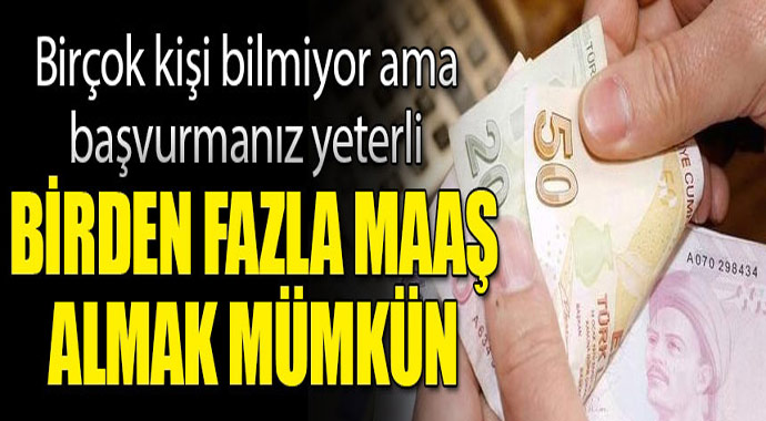 Birden fazla maaş almak mümkün! Birçok kişi bilmiyor ama başvurmanız yeterli...