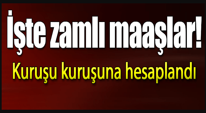 İşte maaşlara yapılacak zamlar! Kuruşu kuruşuna hesablandı