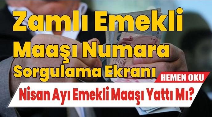 Nisan Ayı Emekli Maaşı Yattı Mı? Zamlı Emekli Maaşı Numara Sorgulama Ekranı