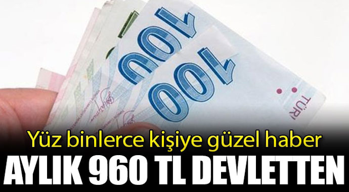 Yüz binlerce kişiye güzel haber! 960 TL devletten...