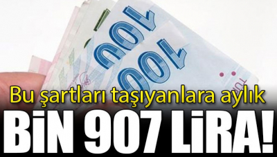 Bu Şartları Taşıyana! Aylık Bin 907 Lira