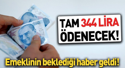 Emeklinin beklediği haber geldi! Tam 344 lira ödenecek