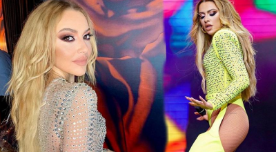 Hadise leoparlı kıyafetiyle küvet pozu verdi