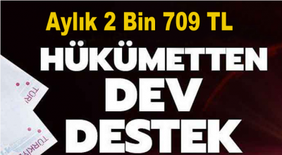 Hükümetten dev destek! Aylık 2 Bin 709 TL Devlet Desteği Şartları