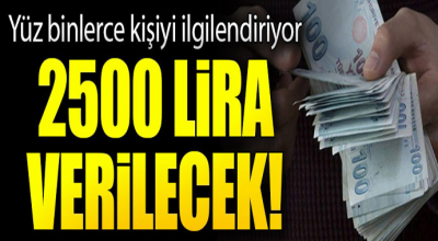 Müjde geldi! 2bin 500 lira verilecek...