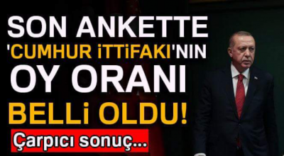 Son ankette cumhur ittifakının oy oranı belli oldu 