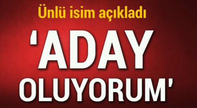 Ünlü sanatçı açıkladı aday oluyorum